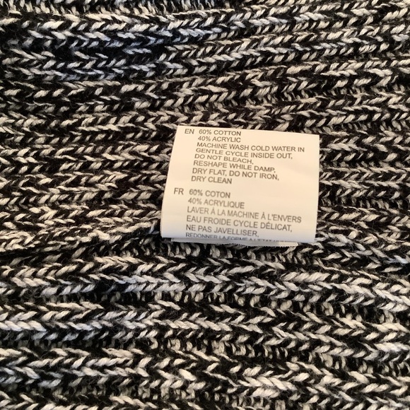 Black & White RD Style Open-Front Women's Sweater Large - Picture 6 of 6